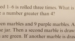 A number cube is labeled 1 to 6