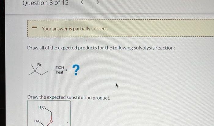 Draw all of the expected products from the reaction: